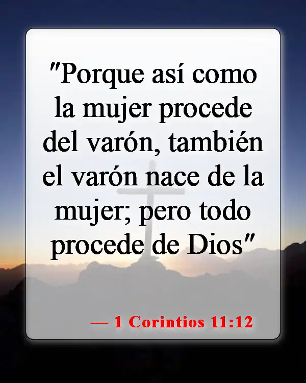 Versículos de la Biblia sobre esposos e hijos (1 Corintios 11:12)