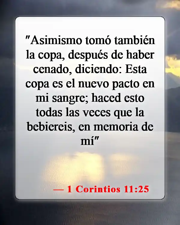 Versículos bíblicos sobre la sangre de Jesús (1 Corintios 11:25)