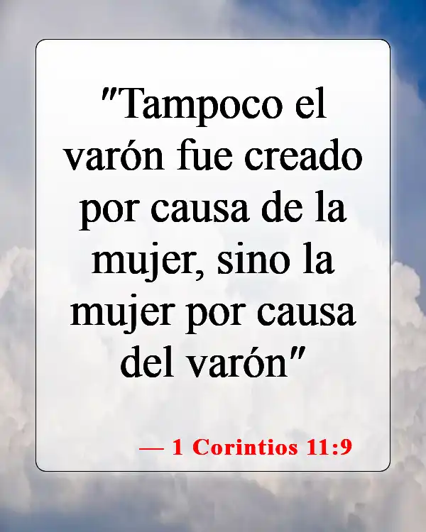 Versículos de la Biblia sobre el esposo (1 Corintios 11:9)