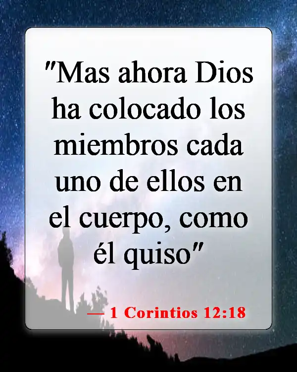 Versículos de la Biblia sobre los talentos dados por Dios (1 Corintios 12:18)