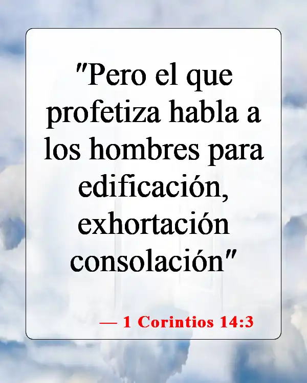 Versículos de la Biblia sobre los dones del Espíritu Santo (1 Corintios 14:3)