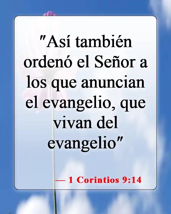 Versículos bíblicos sobre ayudar a los misioneros (1 Corintios 9:14)
