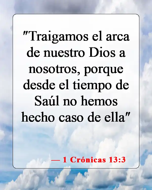 Versículos de la Biblia sobre el Arca de la Alianza (1 Crónicas 13:3)