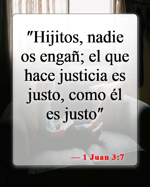 Versículos de la Biblia sobre el juicio de Cristo (1 Juan 3:7)