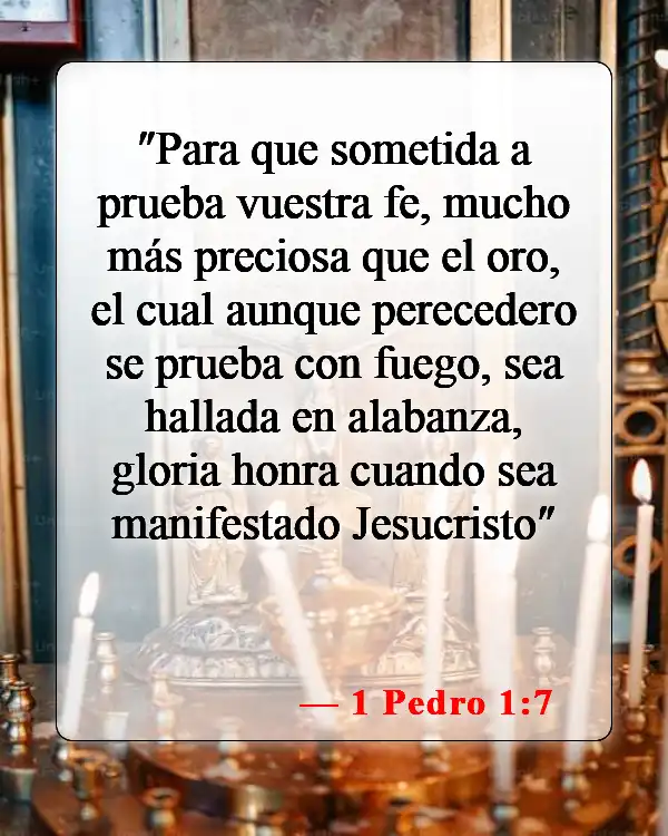 Versículos bíblicos sobre la fe y las obras (1 Pedro 1:7)