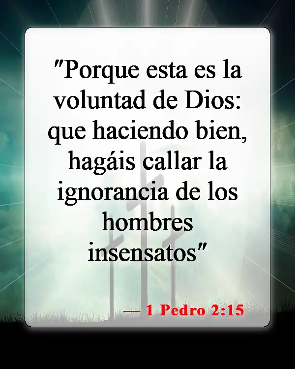 Versículos bíblicos sobre seguir la voluntad de Dios (1 Pedro 2:15)