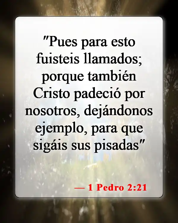Versículos bíblicos sobre ser ejemplo para los demás (1 Pedro 2:21)