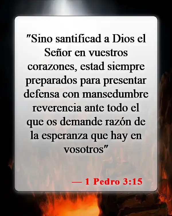 Versículos de la Biblia sobre la bondad hacia los demás (1 Pedro 3:15)
