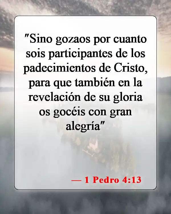 Versículos de la Biblia sobre llevar la cruz (1 Pedro 4:13)