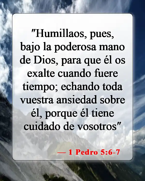 Versículos bíblicos sobre que Dios tiene el control (1 Pedro 5:6-7)