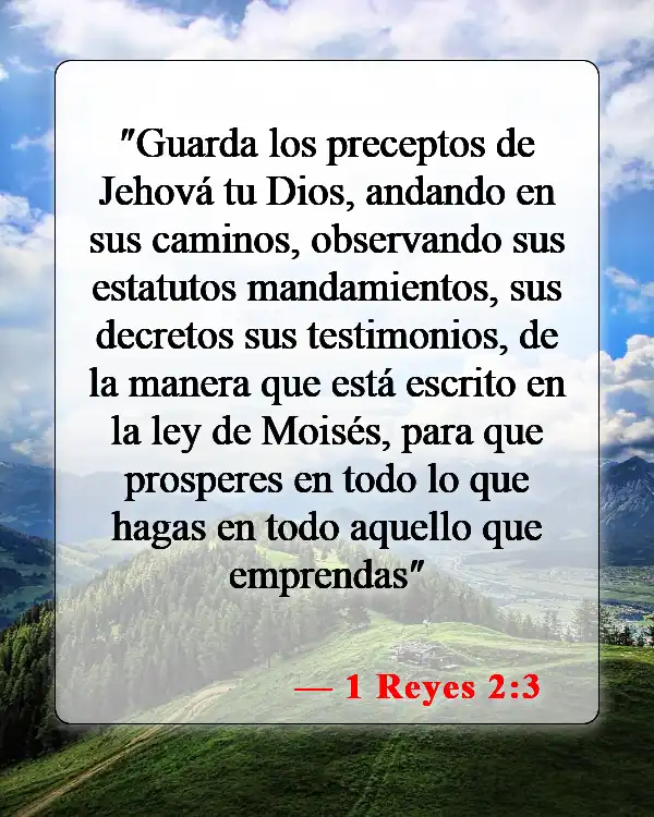 Versículos bíblicos sobre cómo responder a la autoridad (1 Reyes 2:3)