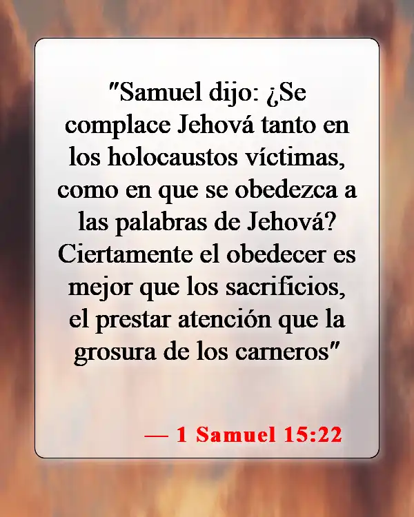 Versículos de la Biblia sobre seguir instrucciones (1 Samuel 15:22)