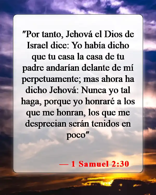 Versículos bíblicos sobre honrar a Dios (1 Samuel 2:30)