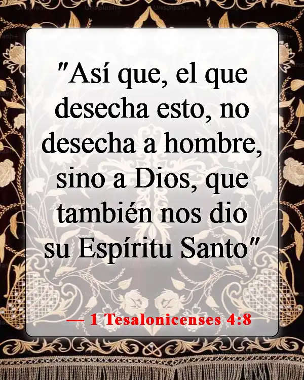 Versículos de la Biblia sobre el adulterio (1 Tesalonicenses 4:8)