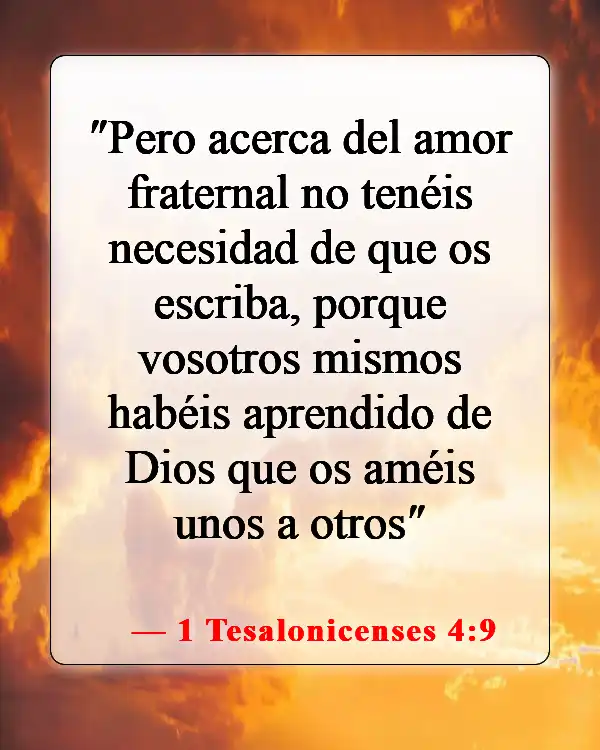 Versículos de la Biblia sobre juzgar a otros cristianos (1 Tesalonicenses 4:9)
