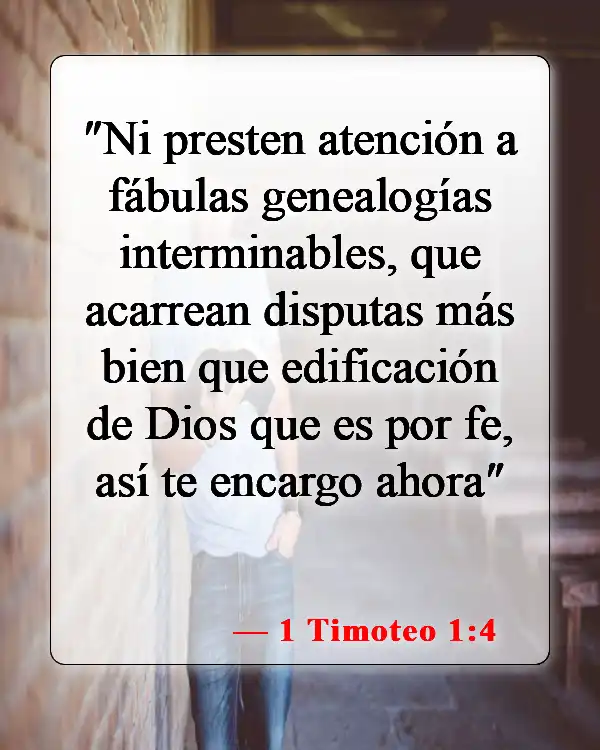 Versículos de la Biblia sobre ateos (1 Timoteo 1:4)