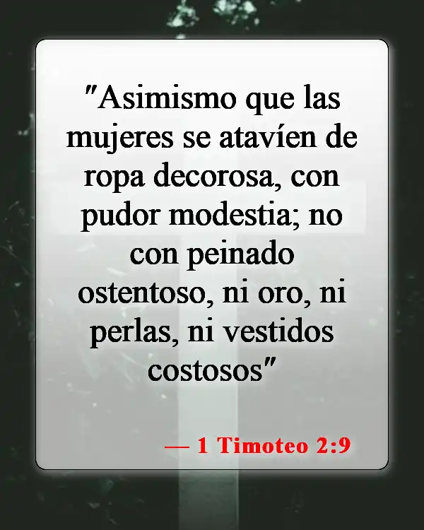 Versículos de la Biblia sobre las perforaciones corporales (1 Timoteo 2:9)