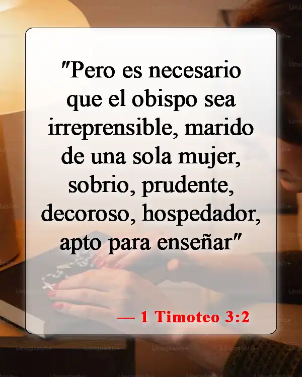 Versículos bíblicos sobre el esposo como líder espiritual (1 Timoteo 3:2)