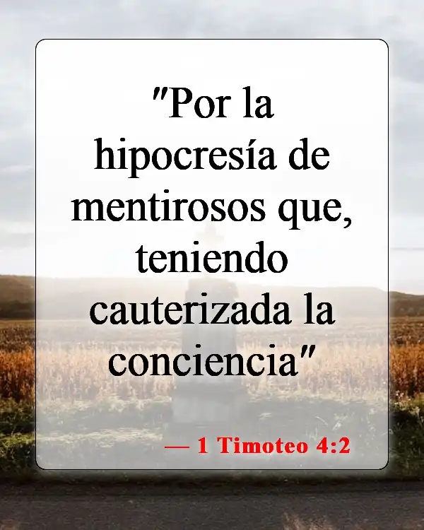 Versículos de la Biblia sobre creer mentiras (1 Timoteo 4:2)