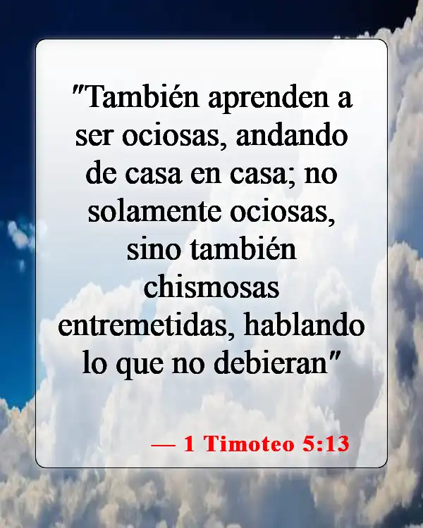 Versículos bíblicos sobre personas críticas (1 Timoteo 5:13)