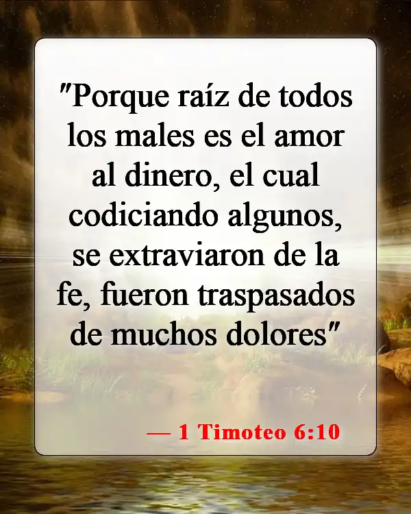 Versículos de la Biblia sobre el odio (1 Timoteo 6:10)