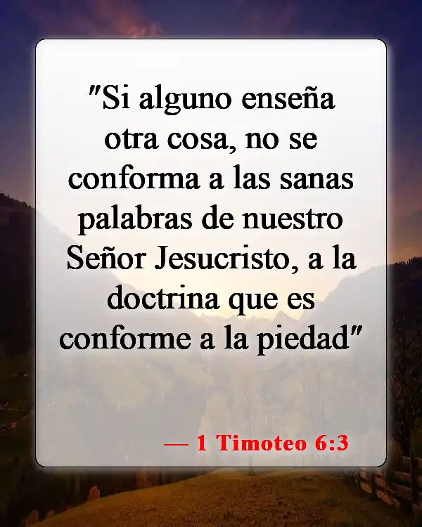 Versículos de la Biblia sobre falsos profetas (1 Timoteo 6:3)