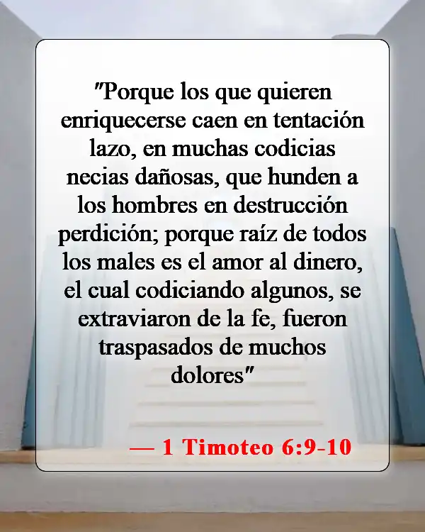 Versículos bíblicos sobre la adicción a las drogas (1 Timoteo 6:9-10)