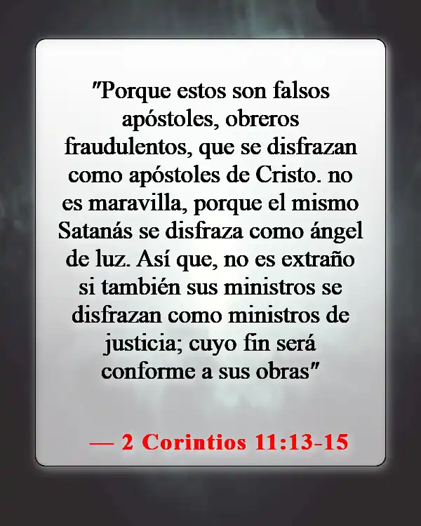 Versículos bíblicos sobre malas influencias (2 Corintios 11:13-15)