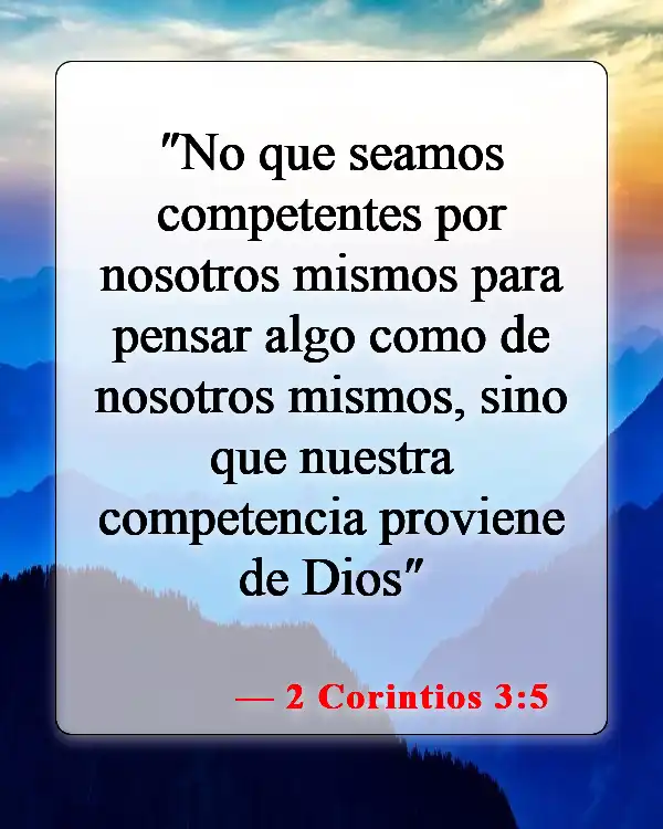Versículos bíblicos sobre creer en uno mismo (2 Corintios 3:5)