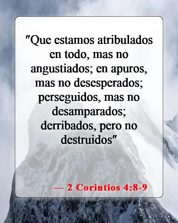 Versículos de la Biblia sobre la mala suerte (2 Corintios 4:8-9)