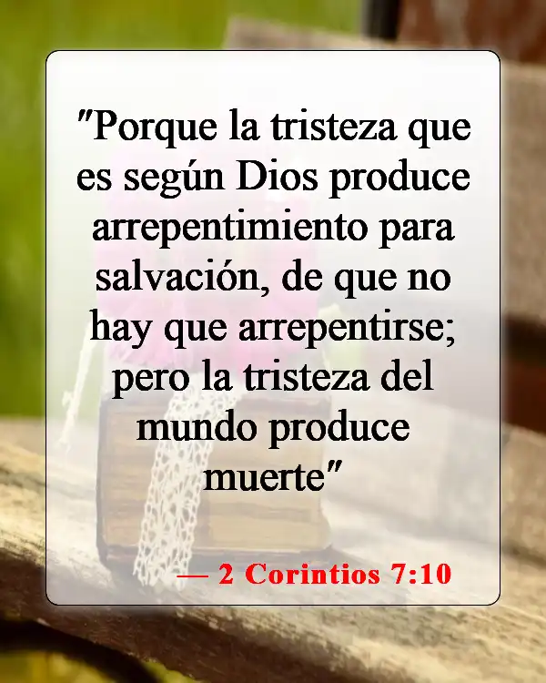 Versículos de la Biblia sobre confesar el pecado (2 Corintios 7:10)
