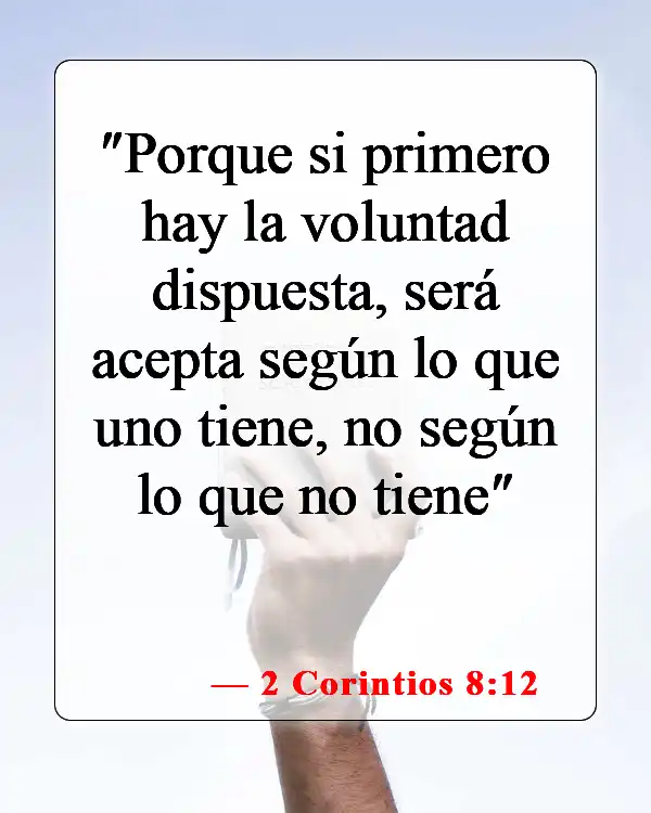 Versículos de la Biblia sobre pedir dinero (2 Corintios 8:12)