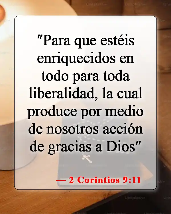 Versículos de la Biblia sobre pedir dinero (2 Corintios 9:11)