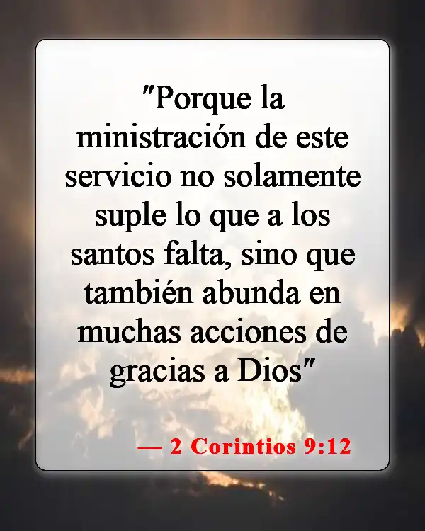 Versículos bíblicos sobre asistir a la iglesia (2 Corintios 9:12)