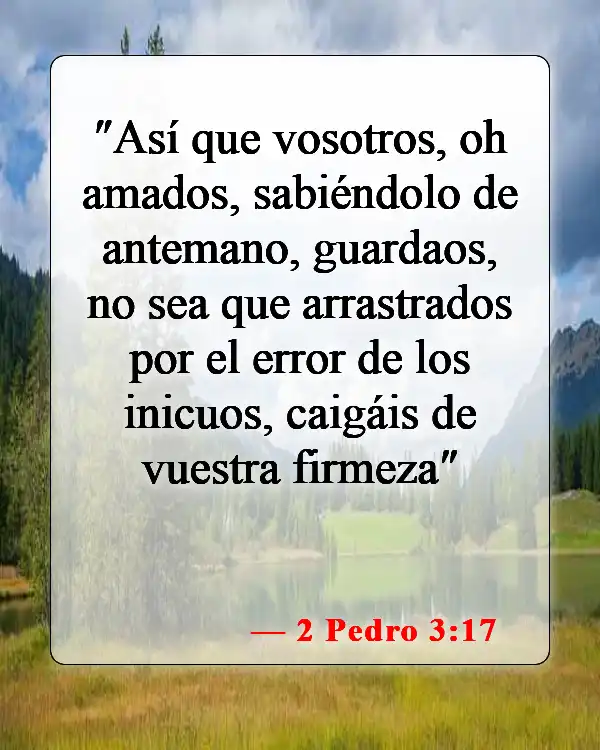 Versículos de la Biblia sobre tener compañía con pecadores (2 Pedro 3:17)