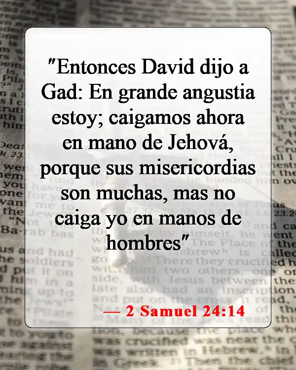 Versículos de la Biblia sobre la Divina Misericordia (2 Samuel 24:14)
