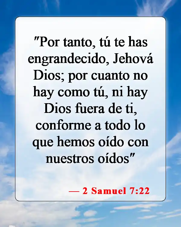 Versículos de la Biblia sobre Reconocer a Dios (2 Samuel 7:22)