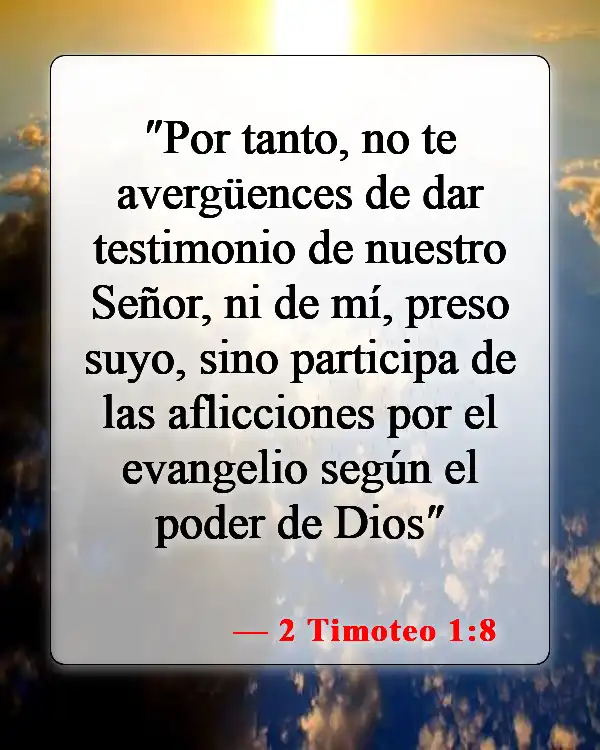 Versículos de la Biblia sobre seguir a Cristo (2 Timoteo 1:8)