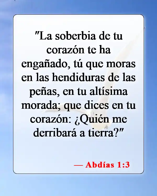 Versículos de la Biblia sobre jactarse (Abdías 1:3)