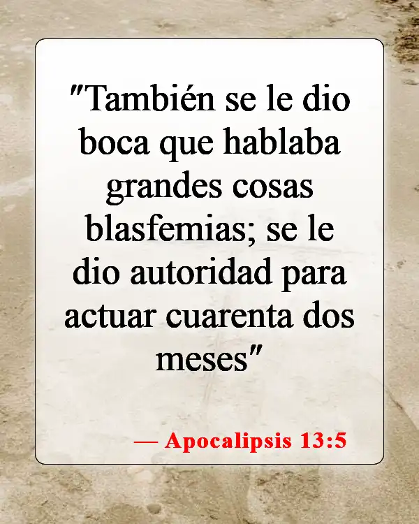 Versículos de la Biblia sobre el Anticristo (Apocalipsis 13:5)