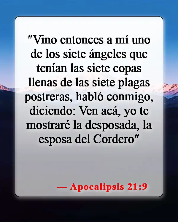 Versículos de la Biblia sobre la novia y el novio (Apocalipsis 21:9)