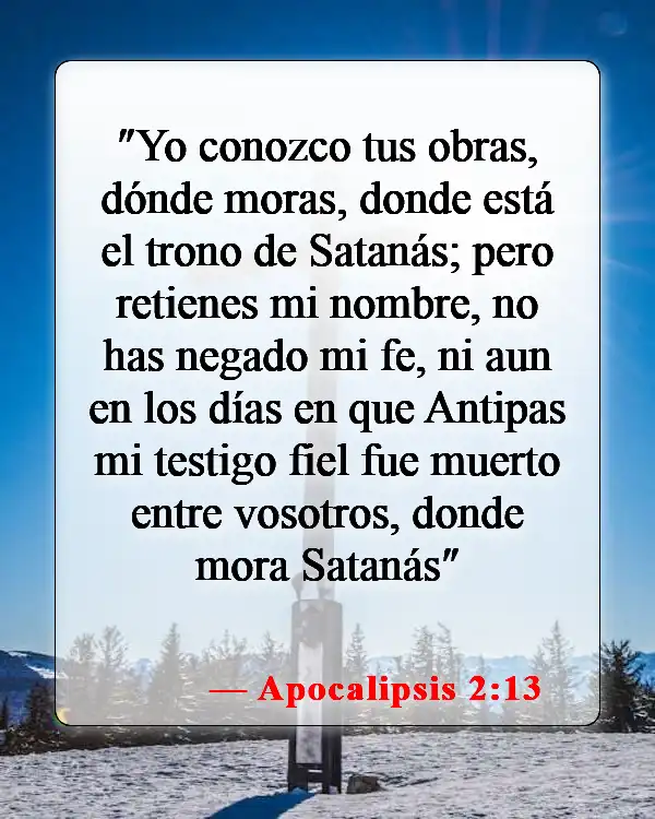 Versículos de la Biblia sobre negar a Dios (Apocalipsis 2:13)
