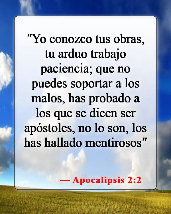 Versículos de la Biblia sobre falsos cristianos (Apocalipsis 2:2)