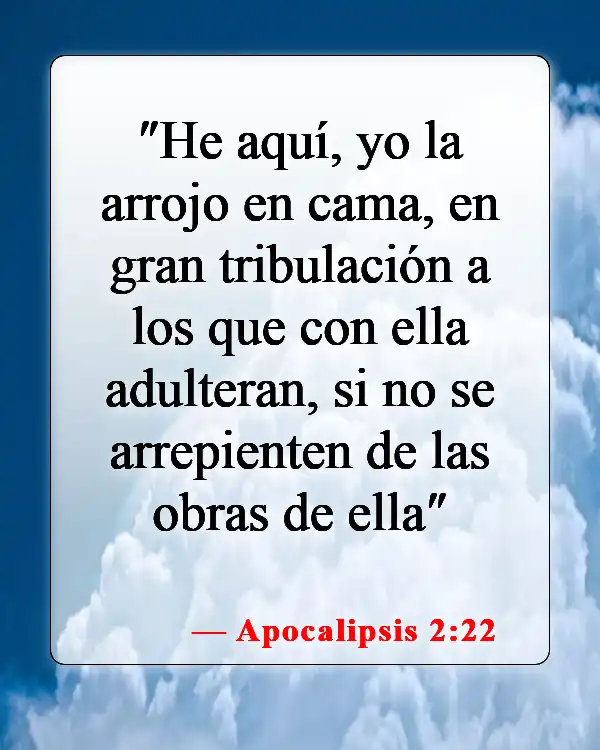 Versículos de la Biblia sobre el adulterio (Apocalipsis 2:22)