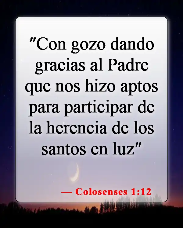 Versículos de la Biblia sobre el Padre en el Cielo (Colosenses 1:12)