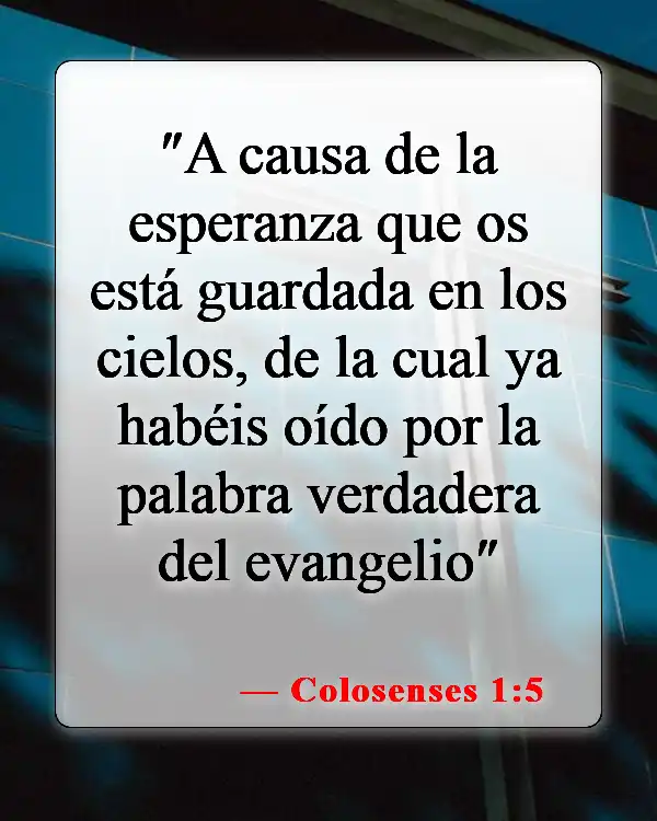 Versículos bíblicos sobre el bautismo y el cielo (Colosenses 1:5)