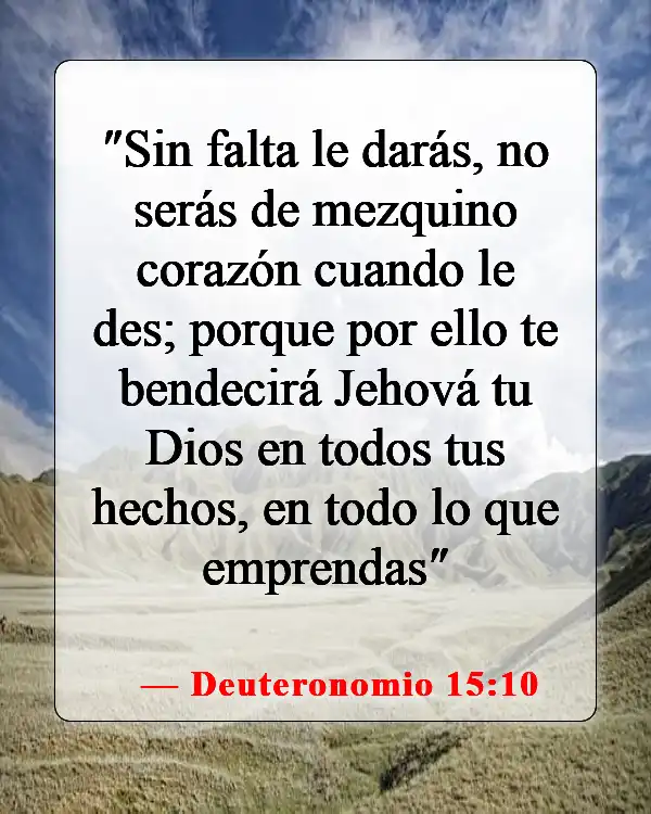 Versículos de la Biblia sobre el trabajo del hombre (Deuteronomio 15:10)