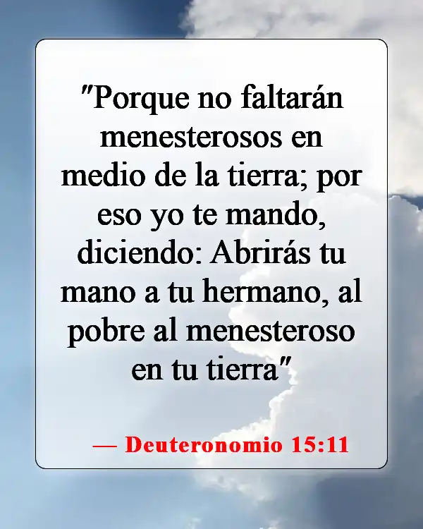 Versículos de la Biblia sobre Jesús y los pobres (Deuteronomio 15:11)