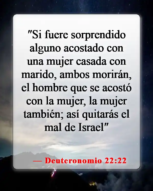 Versículos de la Biblia sobre el adulterio y el divorcio (Deuteronomio 22:22)