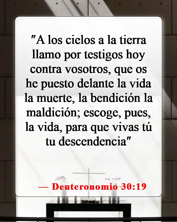 Versículos de la Biblia sobre bendiciones y maldiciones (Deuteronomio 30:19)